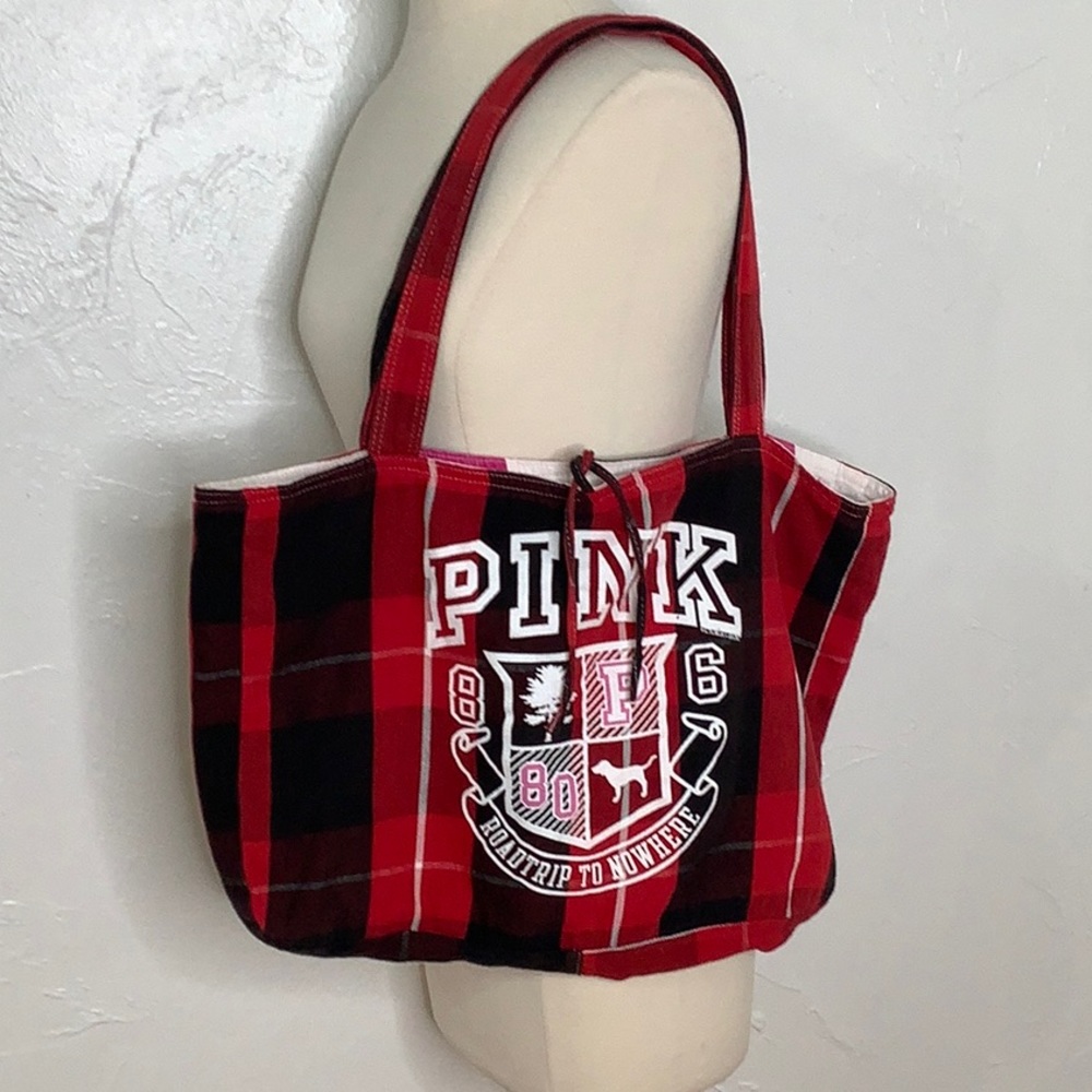 Pink Victoria’s Secret Road-trip to Nowhere Large Logo Oversized Tote bag EUC